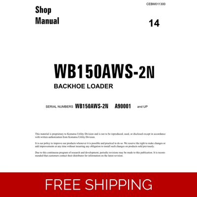 KOMATSU WB150AWS-2N USA BACKHOE LOADER WORKSHOP MANUAL KOMATSU WB150AWS-2N USA BACKHOE LOADER WORKSHOP MANUAL